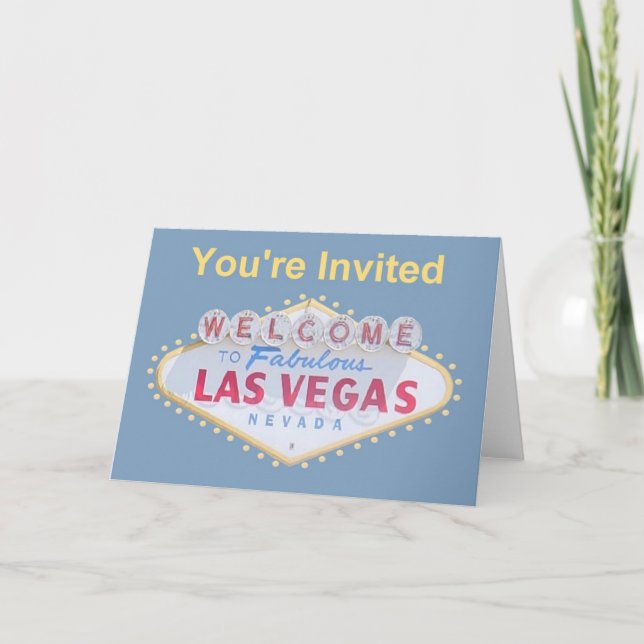 Convite You're Invited Las Vegas Invitation Cards (Frente)