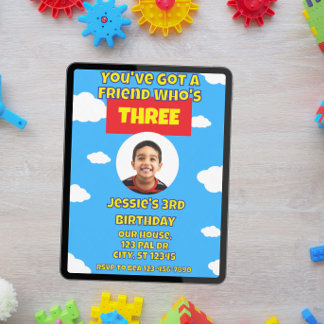 Convite You've Got a Friend Who's 3, picture 3rd Birthday