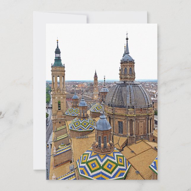 Convite Zaragoza. A Catedral de Nossa Senhora do Pilar. (Frente)