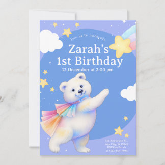 Convite Zarah the Dancing Polar Bear Invitation