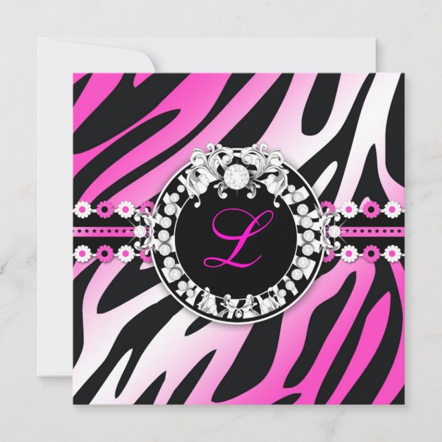 Convite zebra 311-Sweet floral (Frente)