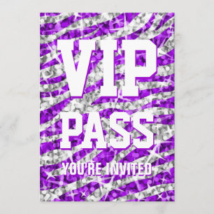 Convite Zebra do "convite do Glitz da PASSAGEM VIP"