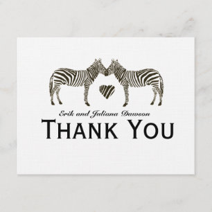 Convite Zebra Love Personalizado Obrigado Nota