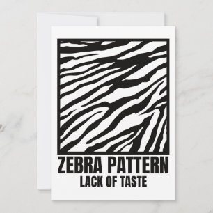 Convite Zebra Patterno Mau Sabor Vítima