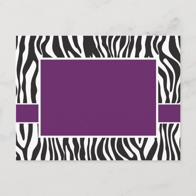Convite Zebra Roxo (Frente)