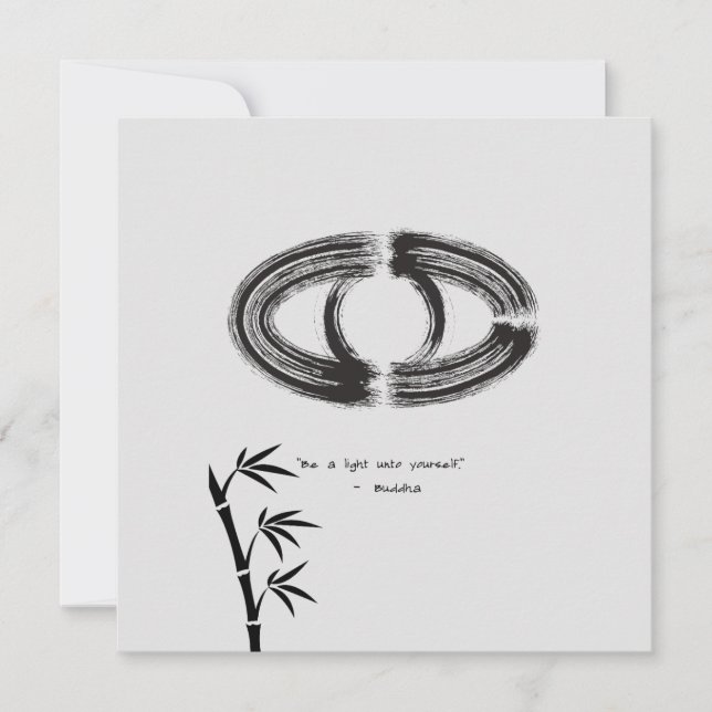 Convite Zen Citação: Sabedoria e Meditação (Frente)