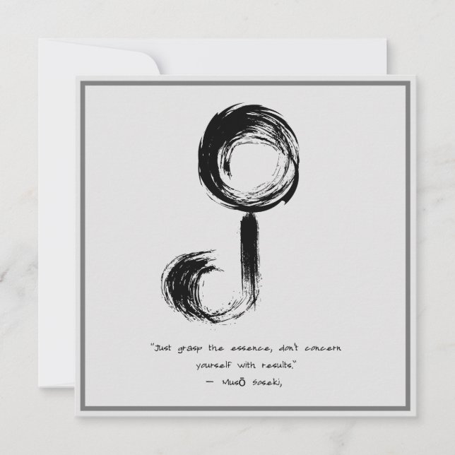 Convite Zen Citação: Sabedoria e Meditação (Frente)