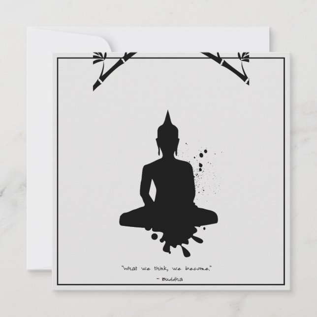 Convite Zen Citação: Sabedoria e Meditação (Frente)