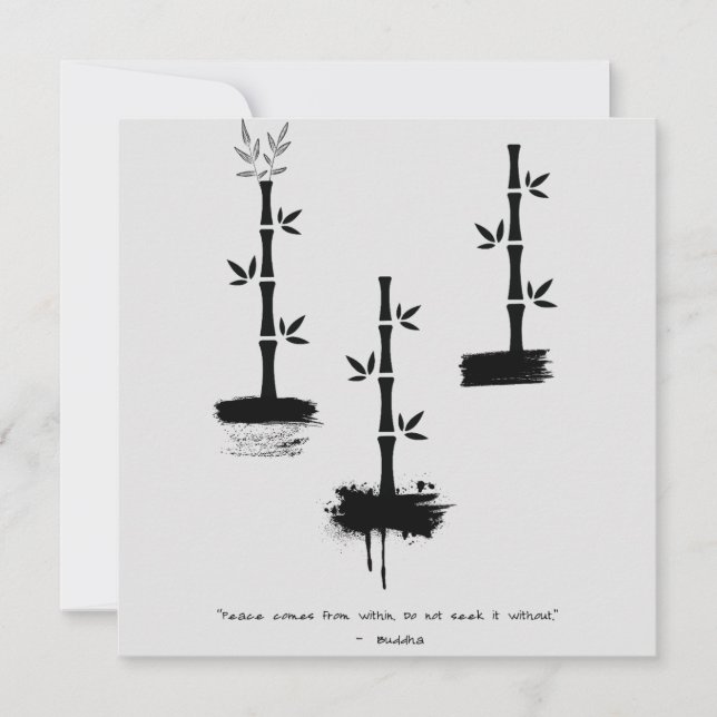 Convite Zen Citação: Sabedoria e Meditação (Frente)