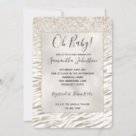 Convite Zen Cream White Cacau Castanho Leve Zebra Impressã