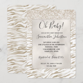 Convite Zen Cream White Cacau Castanho Leve Zebra Impressã