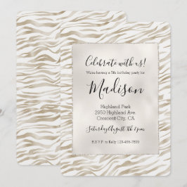 Convite Zen Cream White Ccoa Castanho Zebra