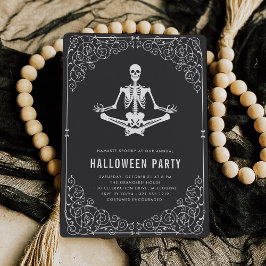 Convite Zen Skeleton Halloween Party