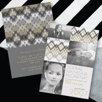 Zig Zag Padrão de Xadrez 3 Foto Festa de Formatura