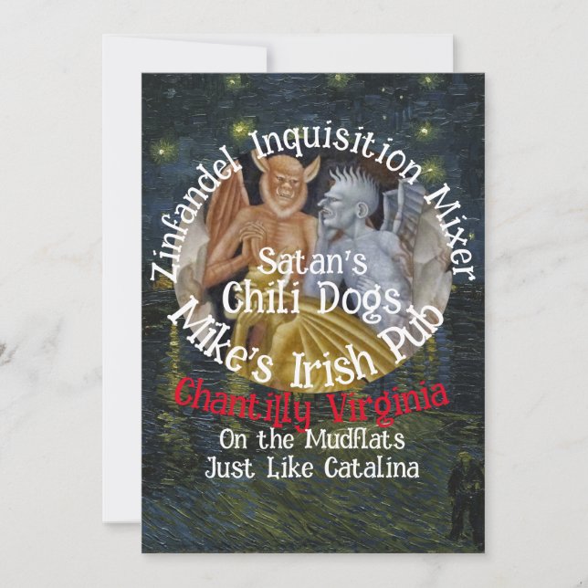 Convite Zinfandel Inquisition Mixer Chantilly Virginia (Frente)