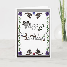 Convite Zodiac Birthday Card Capricorn