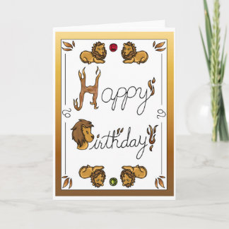 Convite Zodiac Birthday Card Leo