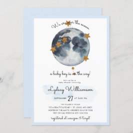 Convite Zodíaco Sobre O Chá de fraldas Da Lua