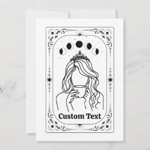 Convite Zodíaco Tarot Feminista Celestial Mágico Personali