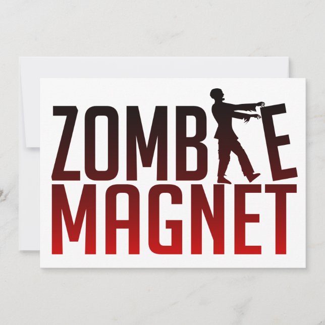 Convite ZOMBIE MAGNET, personalizar (Frente)