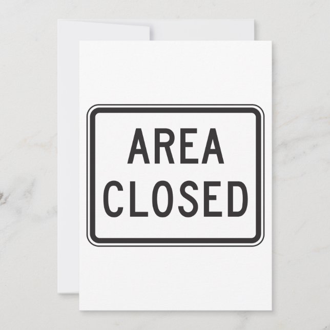 Convite Zona Sinal de Fechamento Zona Zona Restritiva (Frente)