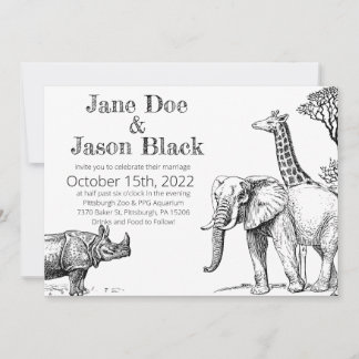 Convite Zoo Wedding