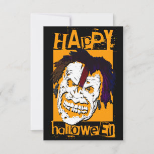 Convite zumbi de halloween feliz