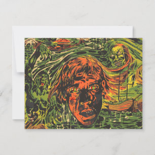 Convite Zumbis vintage de Halloween, arte de rua Grafitti