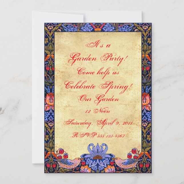 Convites 5X7 para o Garden Party (Frente)