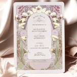 Convites a casamentos vintage Art Nouveau por Much<br><div class="desc">Convites de Casamento vintage Art Nouveau inspirados por Alphonse Mucha num design floral, romântico e caprichoso. Os florescimentos vitorianos complementam os tipos clássicos de arte deco fonts. Introduza as suas informações personalizadas e está concluído. Se você quiser alterar a design, clique no botão azul "Personalizar". Muito obrigado por considerar a...</div>