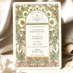 Convites a casamentos vintage Art Nouveau por Much<br><div class="desc">Convites de Casamento vintage Art Nouveau de Alphonse Mucha num design floral, romântico e caprichoso. Os florescimentos vitorianos complementam os tipos clássicos de arte deco fonts. Introduza as suas informações personalizadas e está concluído. Se você quiser mudar o design, simplesmente clique no botão azul "Personalizar". Muito obrigado por considerar a...</div>