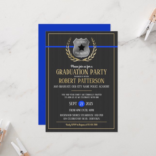 Convites à Festa de formatura da Academia de Políc (Frente/Verso In Situ)