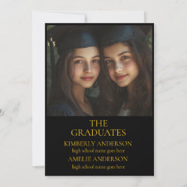 Convites à Festa de formatura Negra Moderna