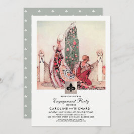 Convites à Festa de noivado de Arte Romântica