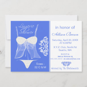 Convites à Festa de solteira do Chá lingerie