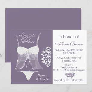 Convites à Festa de solteira do Chá Lingerie