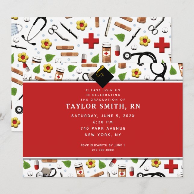 Convites à Graduação de Enfermeiros (Frente/Verso)