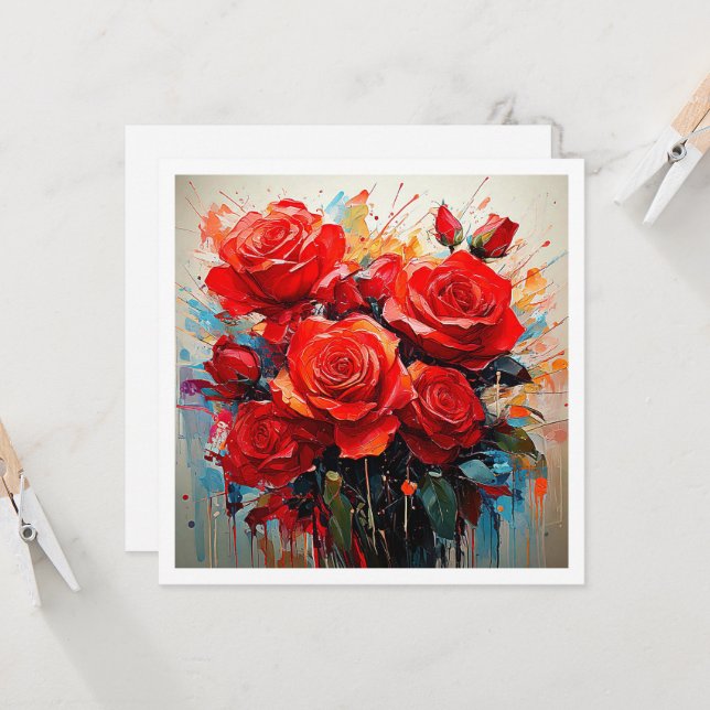 Convites - A Obra de Arte das Rosas Vermelhas (Frente/Verso In Situ)