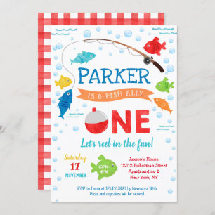 Convites à pesca de O-fish-ally 1 primeiro anivers
