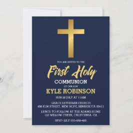 convites à primeira comunhão azuis