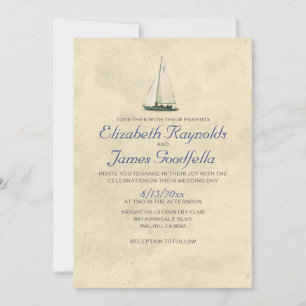 Convites Anticos para Casamento de Barcos