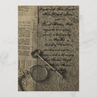 Convites antigos de Casamento Steampunk