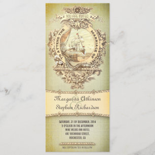 convites antigos para casamento náutico
