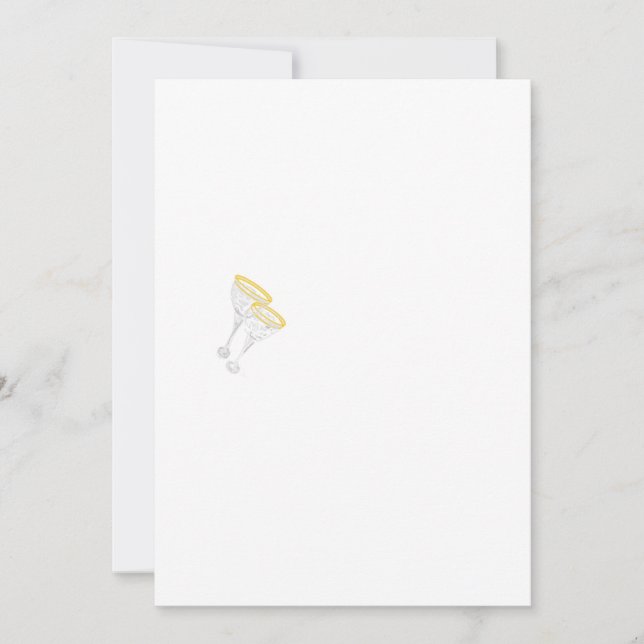 Convites & Anúncios :  Taças de Champanhe (Frente)