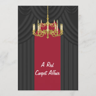 Convites ao Baile de formatura Dourado de candelab