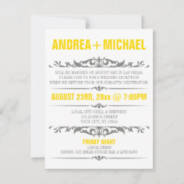 Convites apenas para recepção de casamento em amar