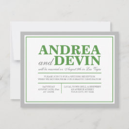 Convites APENAS para Recepção de Casamento Gray &