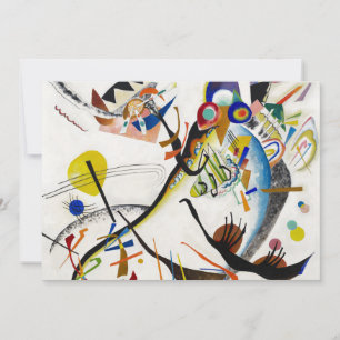 Convites azuis do segmento de Kandinsky