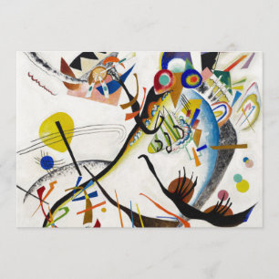 Convites azuis do segmento de Kandinsky