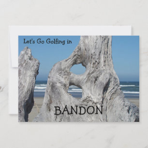 Convites Banda de Golfe Bandon Oregon Praia Driftw